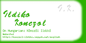 ildiko konczol business card